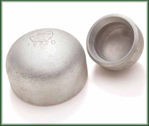 Two Aluminum Buttweld Caps in different sizes.