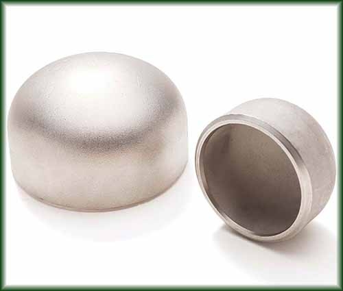 Two different sizes of Stainless Buttweld Caps.