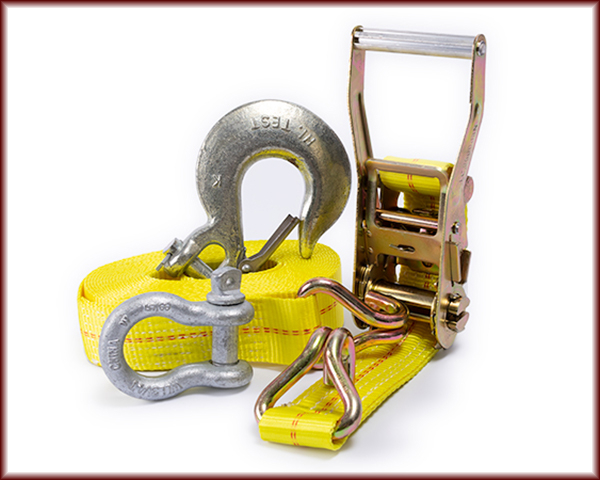 D-Rings&comma; Clevis Grab Hooks&comma; Load Binders&comma; and Ratchet Straps.