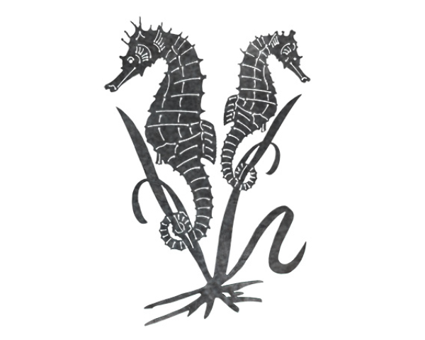 Plasma Cut Seahorses&comma; Steel Animal Cutouts.