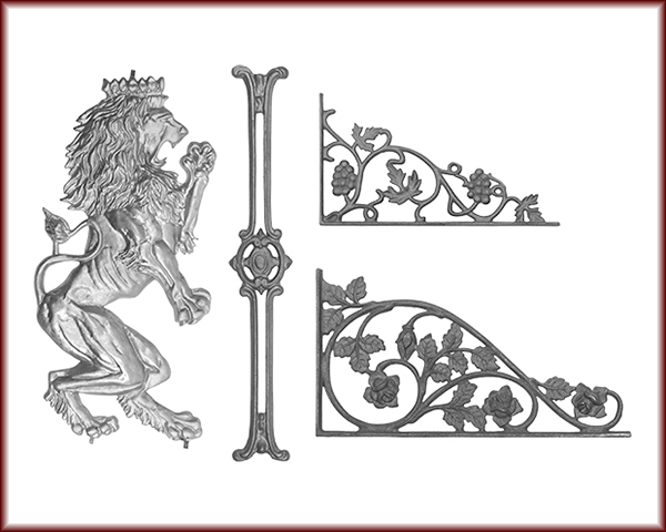 Plaque, Panel, and two Corner Castings.