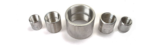 Five Aluminum Couplings in different sizes