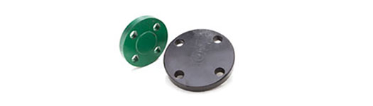 Two different blind flanges with a flat face and a raised face.