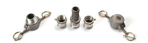 Five different types of Aluminum Cam and Groove Couplings