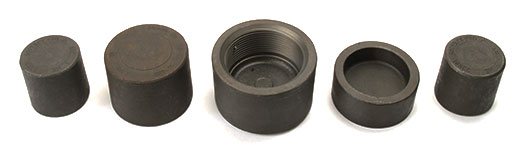 Five Forged Steel Caps different in sizes