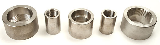 Five different Forged Stainless Steel Couplings