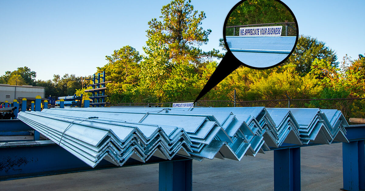 17,706 lbs. of Galvanized Angles Steel Supply LP