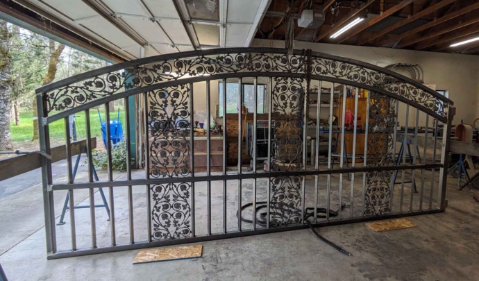 Ornamental iron gate