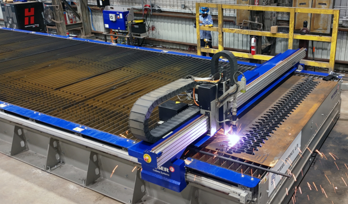 Steelsupply plasma cutting 40ft table