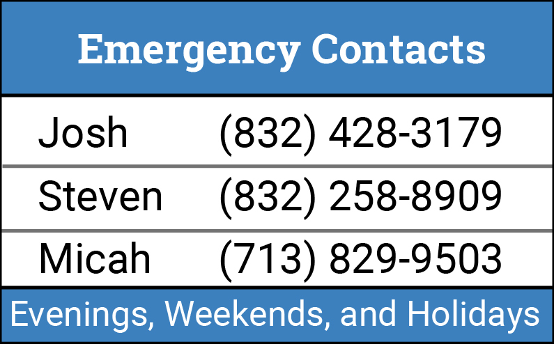 emergency contacts