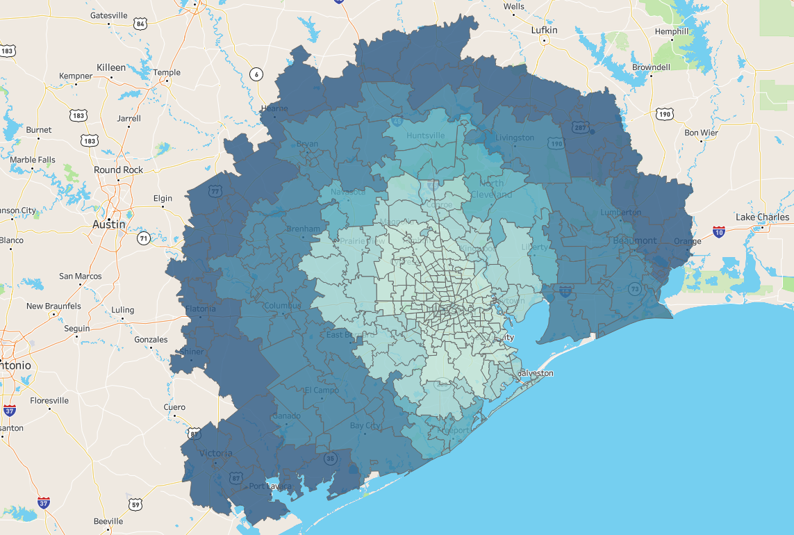 Houston map delivery