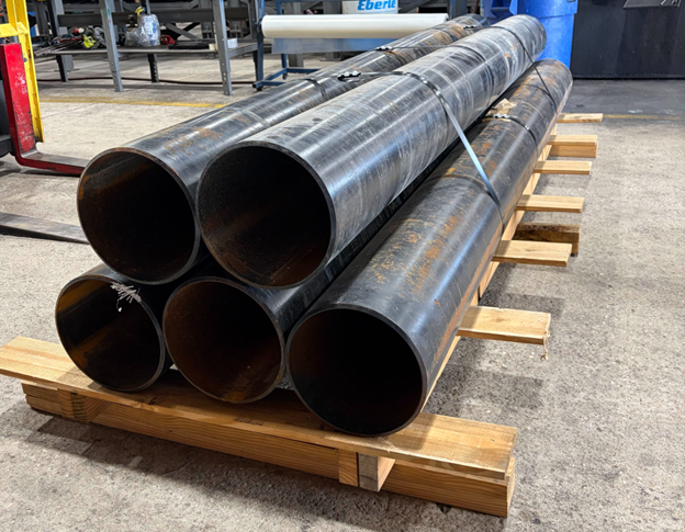 Pipe strapped