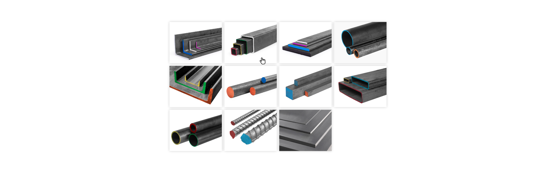 Choosing material on website