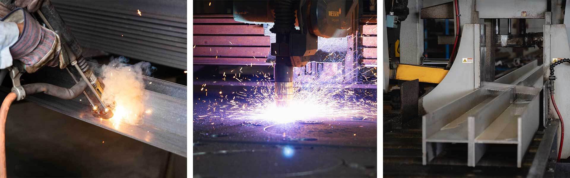Steel Supply fabrication services: stud welding, plasma cutting, production sawing