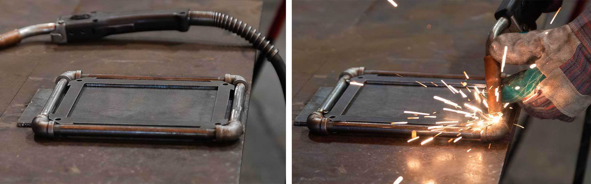 Assembling plasma-cut picture frames