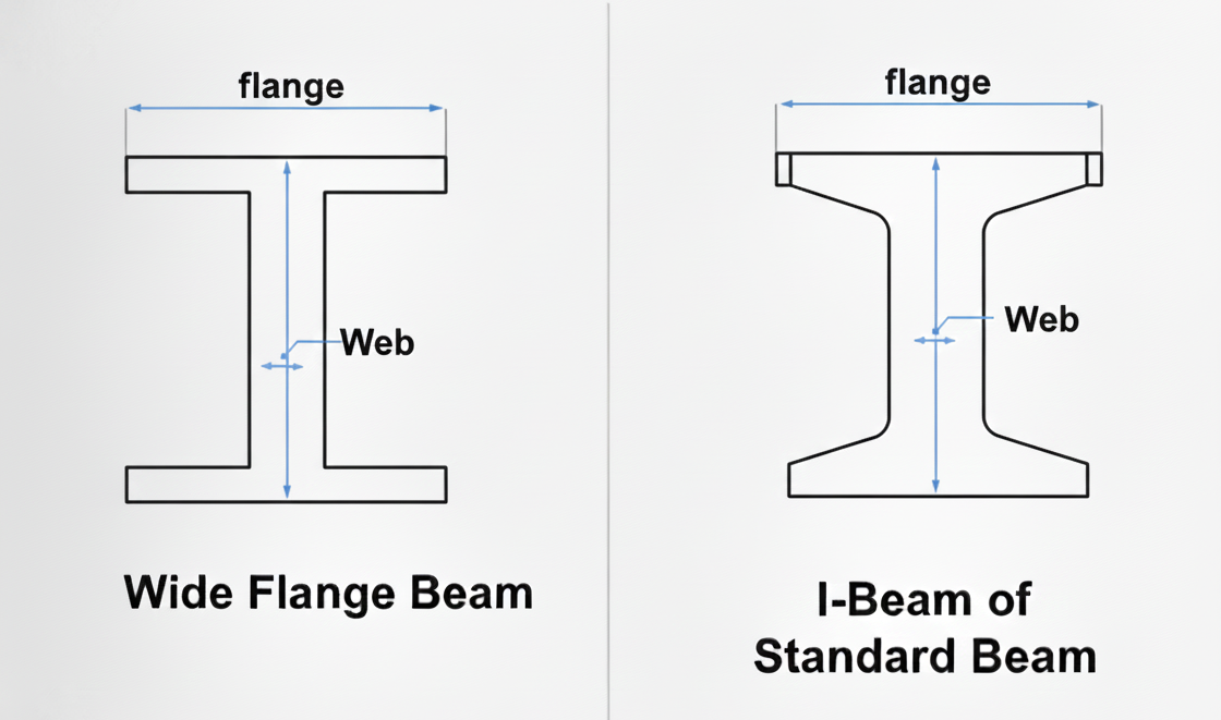 I-Beam vs Wide Flange Beam