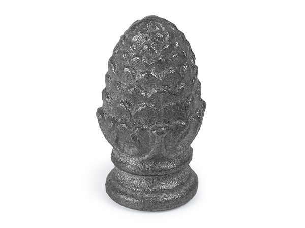 Cast iron pineapple, 1 inch round base, 2.25 x 1.25 inch