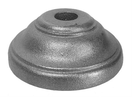 Cast iron round base, 0.75 inch