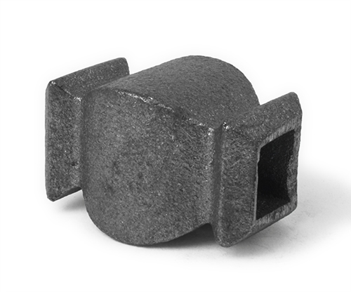 Cast iron, tall square collar, 0.5 inch