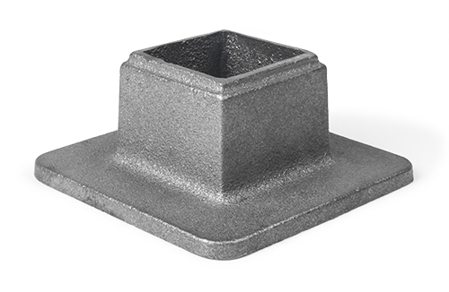 Cast iron wide base square shoe, 1.25 inch