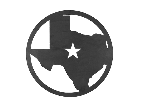 Plasma cut circle with Texas Star in the middle