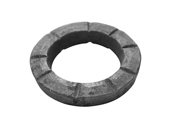 Square hammered face ring