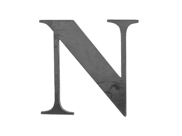 Steel letter N
