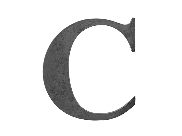 Steel letter C