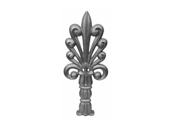 Cast iron finial with a solid base, 15 x 6-Inch