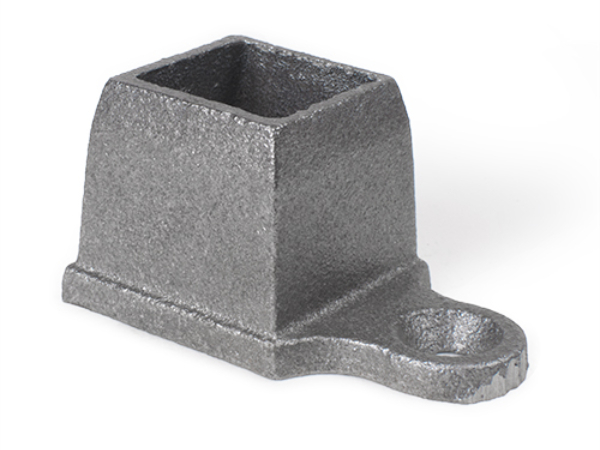 Cast iron shoe base, 1 ear 1 inch