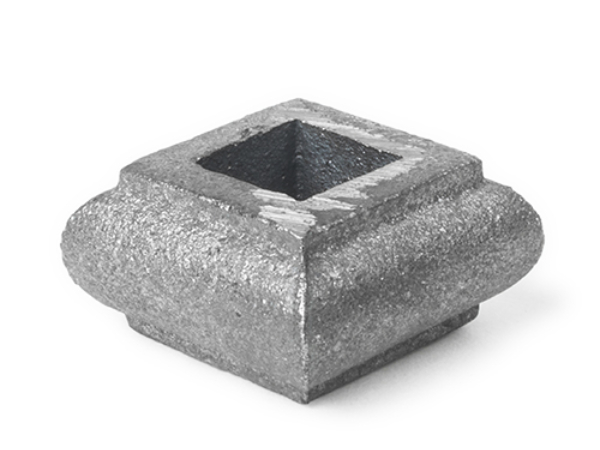 Cast iron short square baluster collar, 0.5 inch
