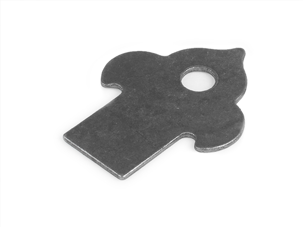 Decorative weld tab, 2.625 x 2-inch