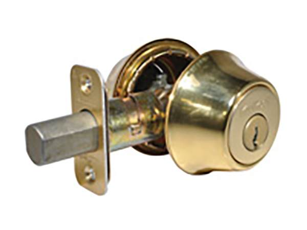 Kwikset Bright Brass Double Cylinder Deadbolt Lock