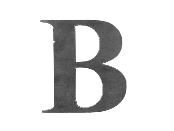 Steel letter B