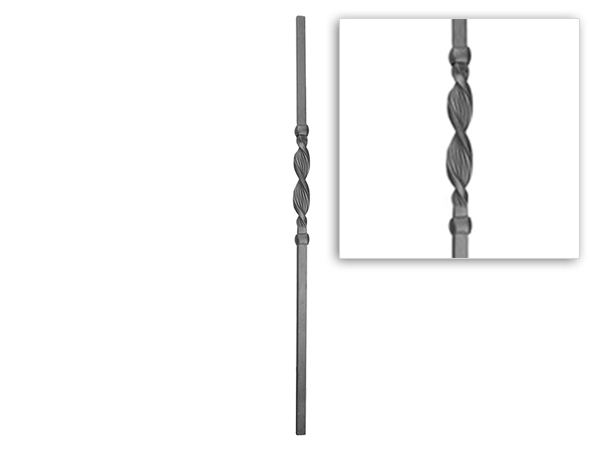 Baluster, single ribbon twist, 47.25 inch