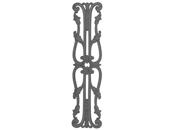 Cast iron 28.25x6.75 inch railing casting