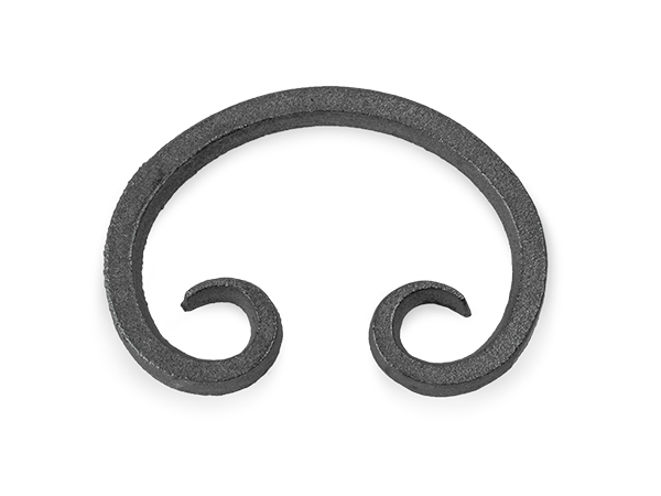 Cast iron C scroll