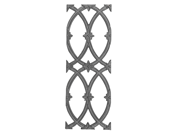 Cast iron cathedral railing panel