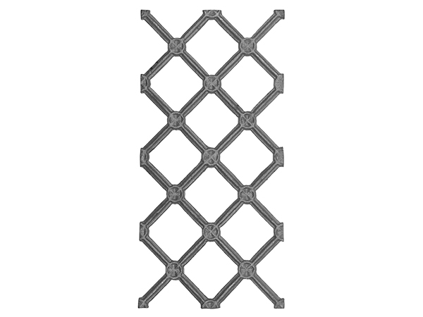 Cast iron contemporary railing panel