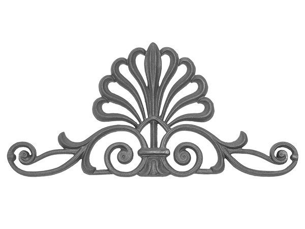Cast iron elegant Doric gate top