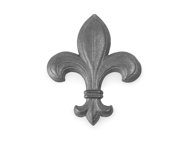 Cast iron fleur-de-lis large rosette