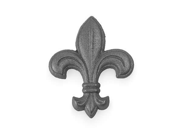 Cast iron fleur-de-lis medium rosette