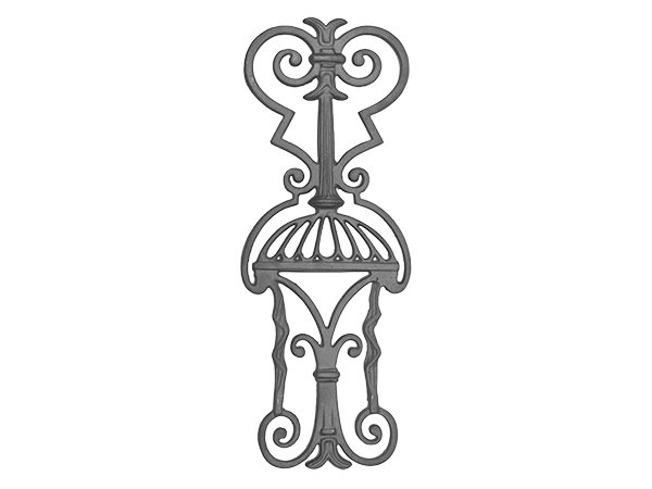 Cast iron grecian railing panel