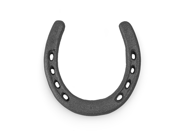 Cast iron horseshoe in large