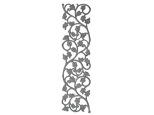 Cast iron ivy leaf panel