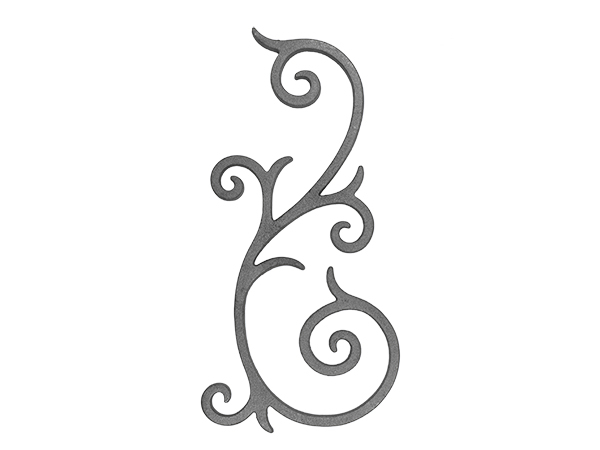 Cast iron scroll railing panel