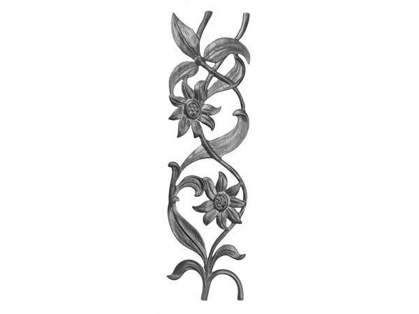 Cast iron sunflower rail casting