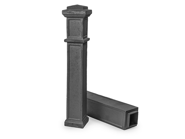 Cast iron two-piece victorian post