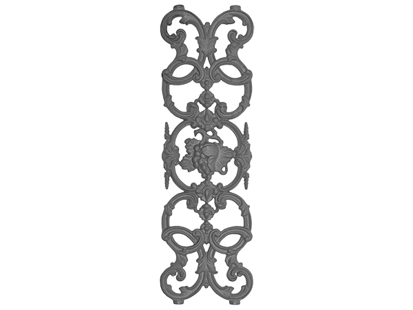 Cast iron vineyard panel