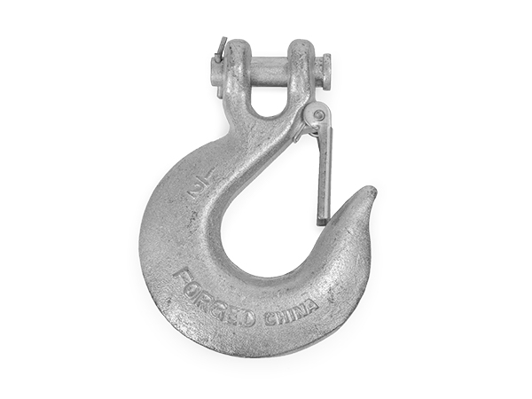 Clevis sling hook with latch